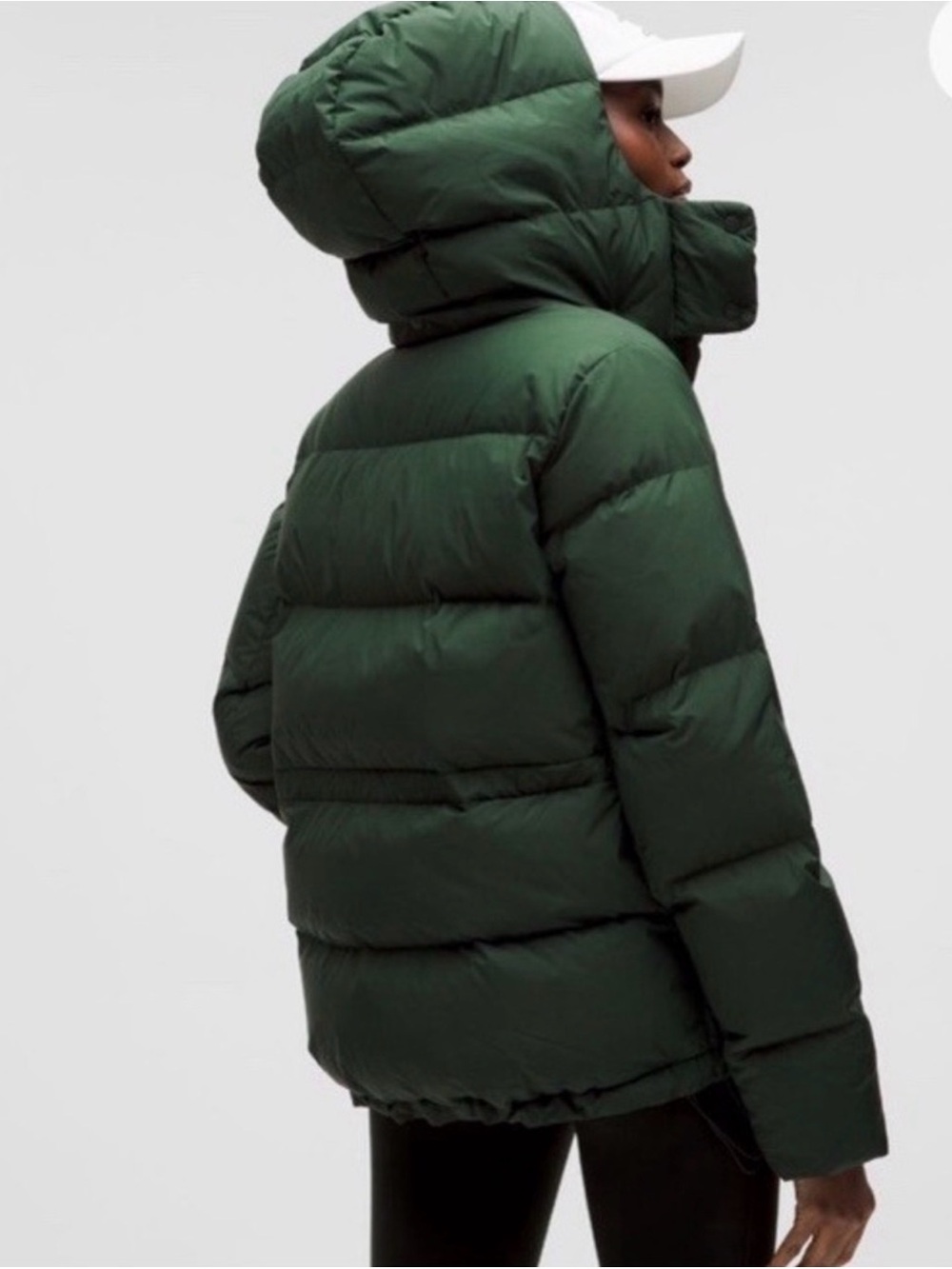 lululemon Women’s Wunder Puff hooded Jacket green L 600 Fill. - Picture 3 of 9